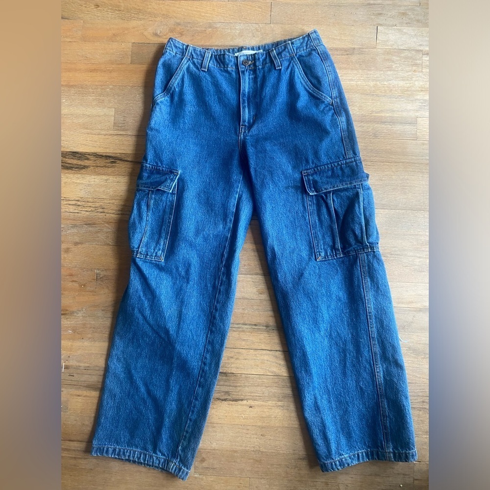 Vintage Levi's '94 Baggy Cargo Jeans Size 27 |90s Y2K Loose Fit Denim - Picture 3 of 7